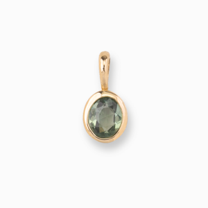 Bezel Green Sapphire Charm 4.8mm