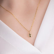 Bezel Green Sapphire Charm 4.8mm
