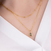 Bezel Green Sapphire Charm 4.8mm