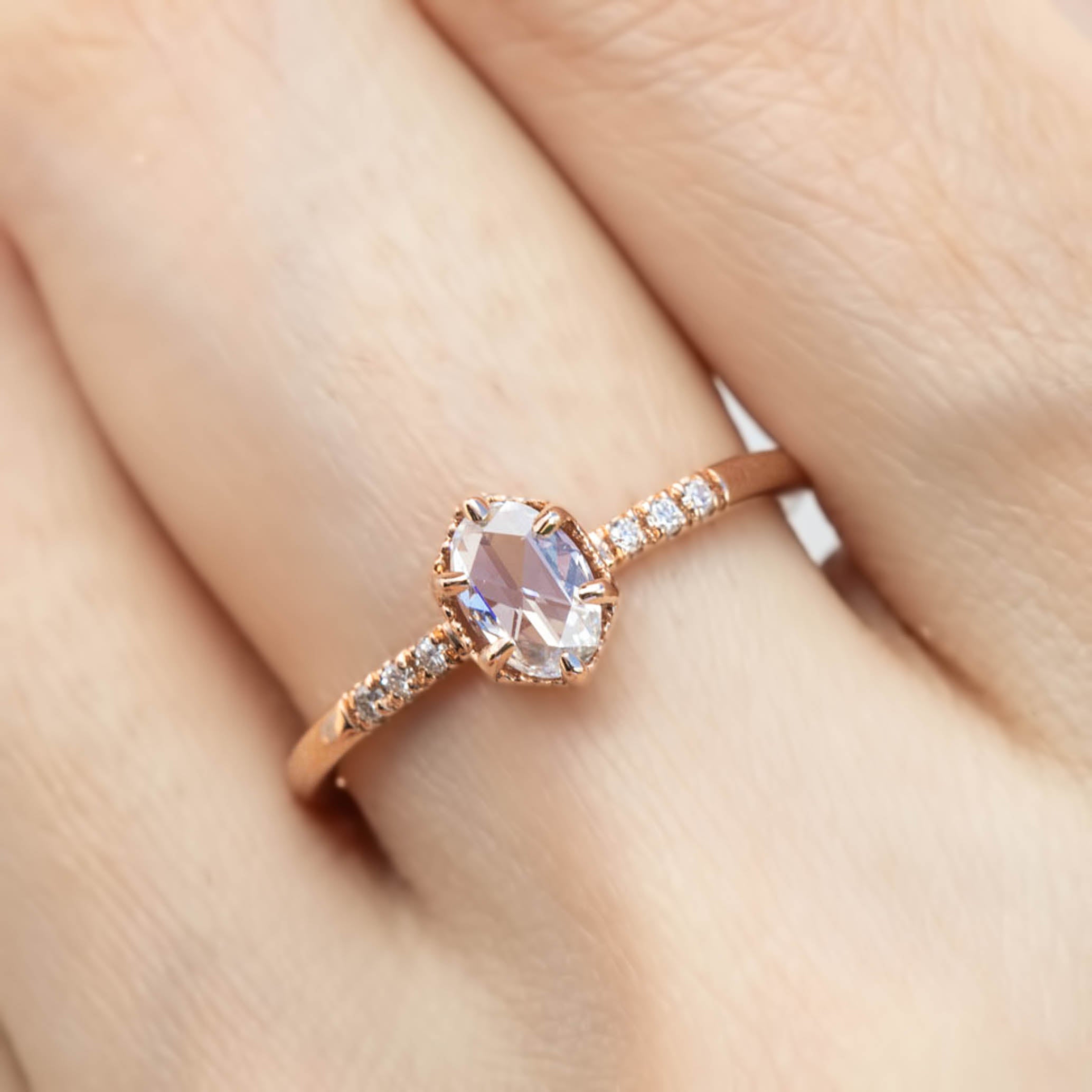 Grace Oval Rose Cut Diamond Ring