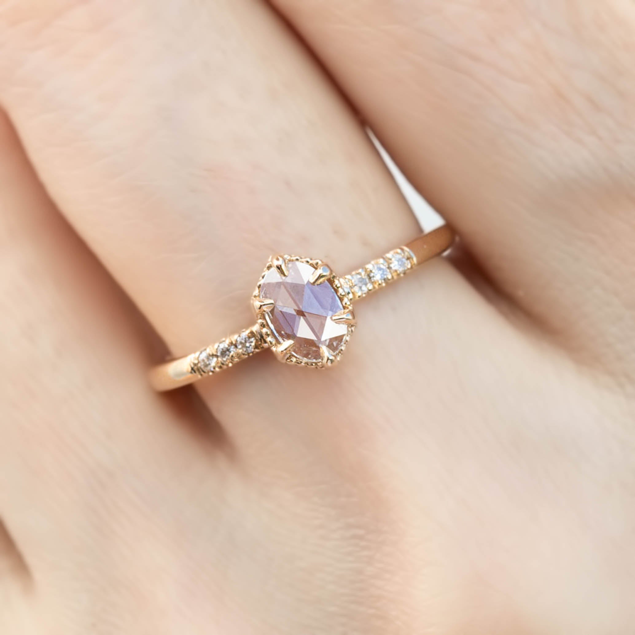 Grace Oval Rose Cut Diamond Ring