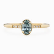 Grace Ring, 0.60ct Montana Sapphire, oval shape gemstone