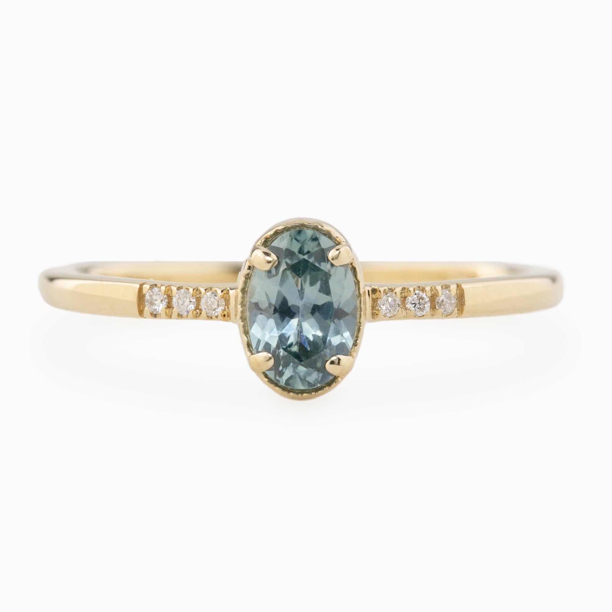 Grace Ring, 0.60ct Montana Sapphire, oval shape gemstone