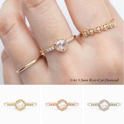 Grace Round Rose Cut Diamond Ring