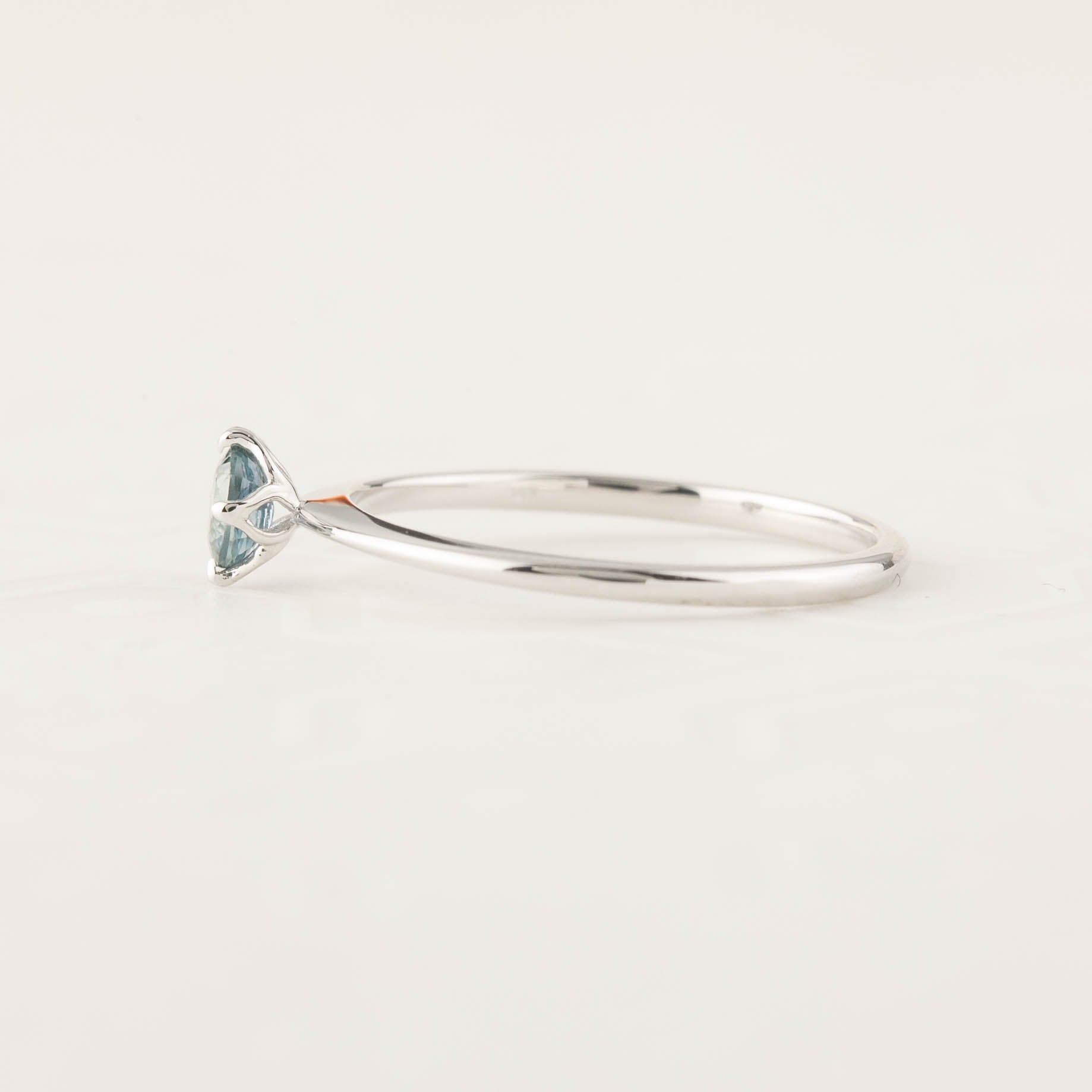 Alice Ring, 0.20ct Blue Green Sapphire