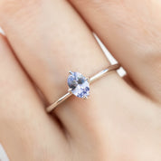 Alice Ring, 0.60ct Light Blue Sapphire