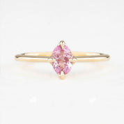 Alice Ring, 0.60ct Pink Purple Sapphires, oval shape gemstone