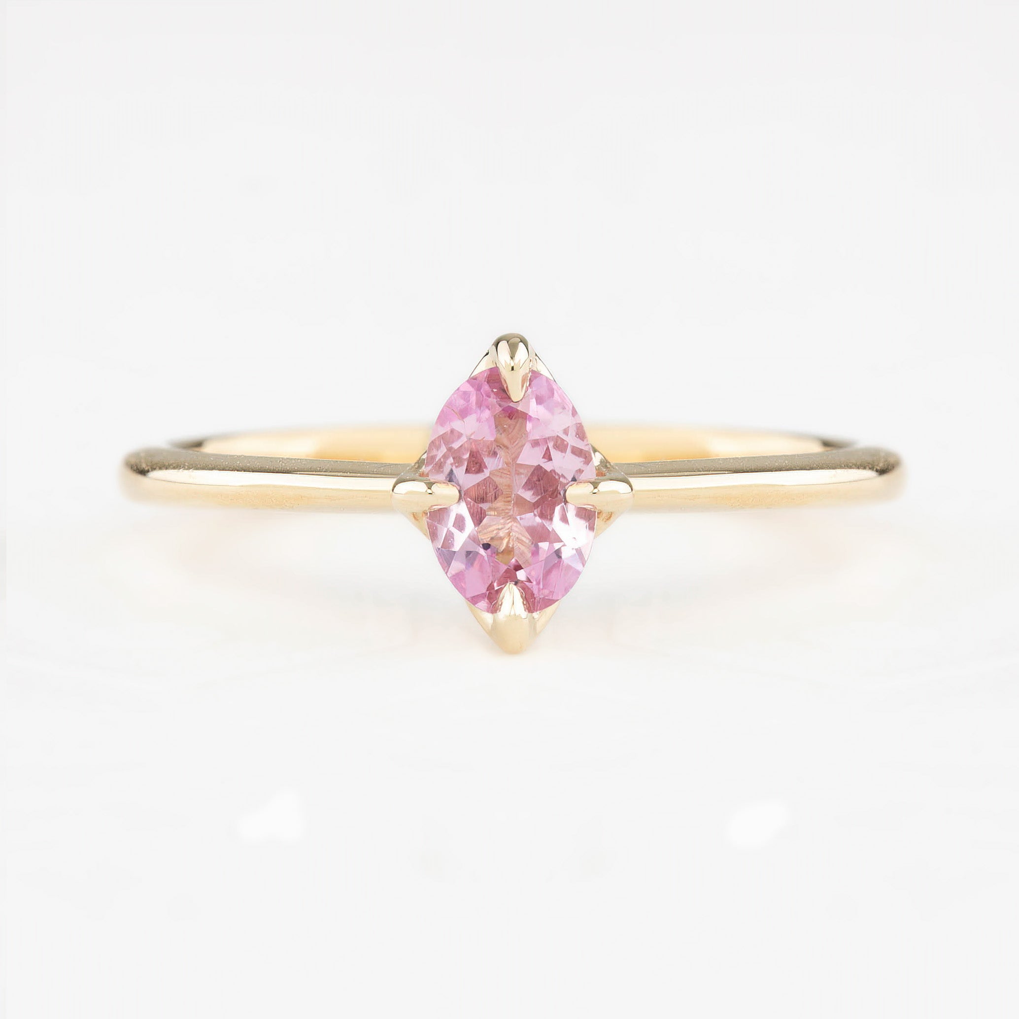 Alice Ring, 0.60ct Pink Purple Sapphires, oval shape gemstone