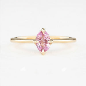 Alice Ring, 0.60ct Pink Purple Sapphires, oval shape gemstone