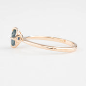 Alice Ring, 0.60ct Blue Green Sapphire