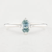Celeste Ring, 1.03ct Queensland Sapphire, oval shape gemstone