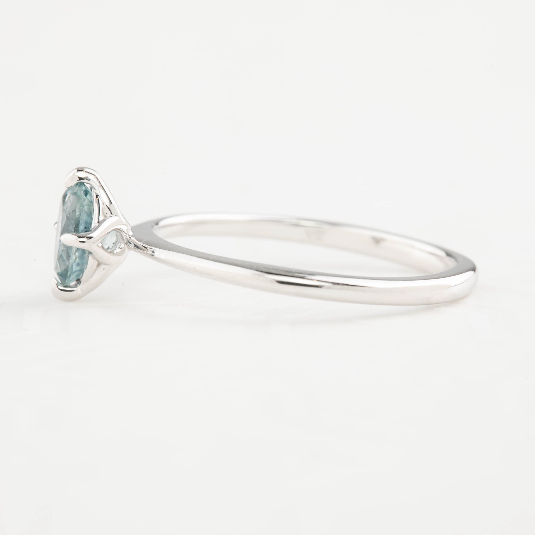 Alice Ring, 0.65ct Light Blue Sapphire