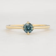 Alice Ring, 0.45ct Blue Green Montana Sapphire