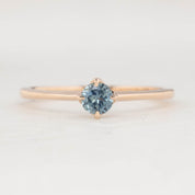Alice Ring, 0.30ct Blue Green Montana Sapphire