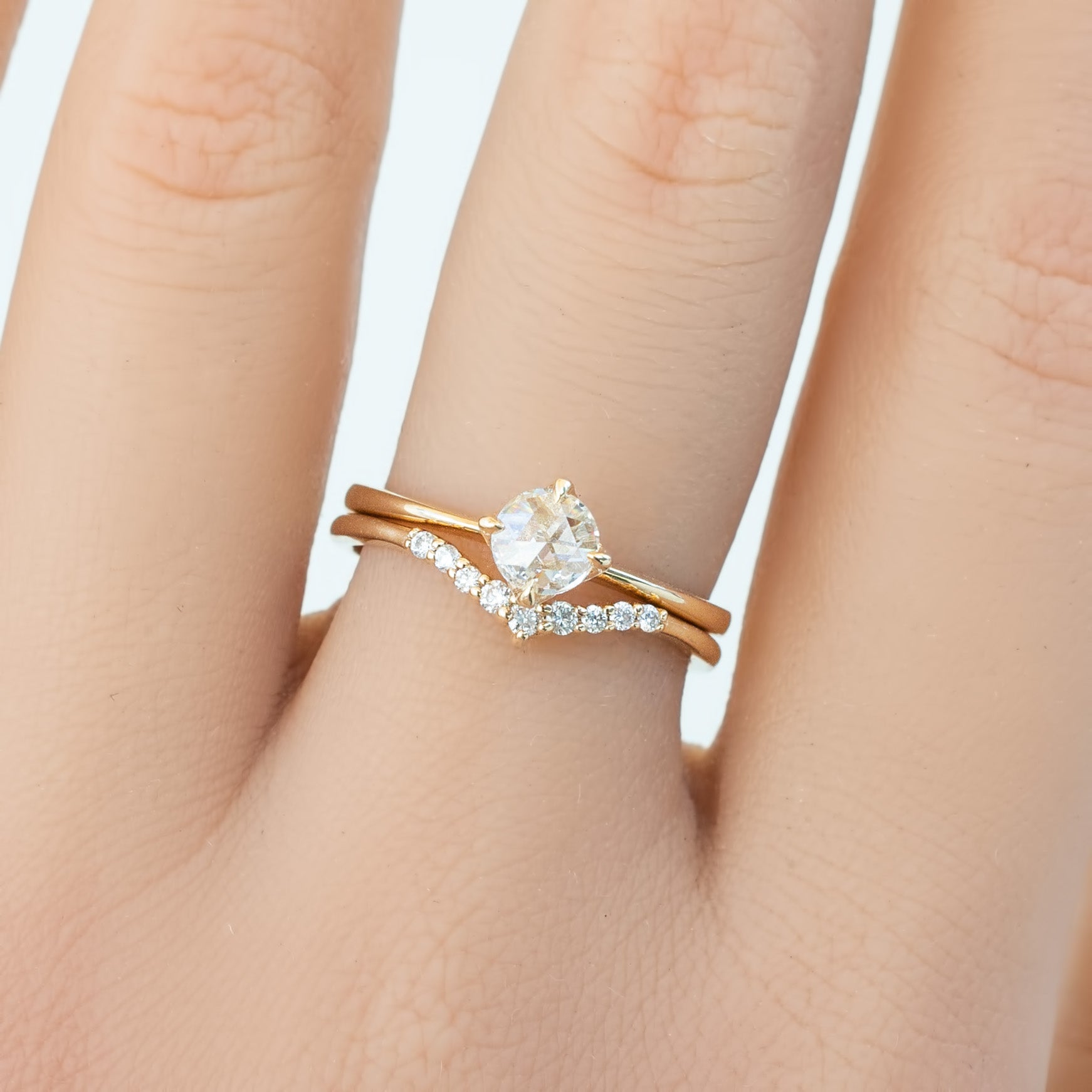 Alice Ring, 0.50ct Round Rose Cut Diamond