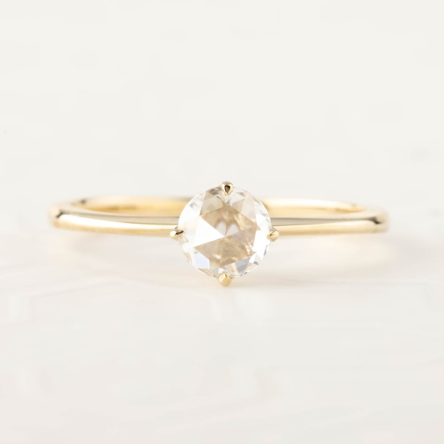 Alice Round Rose Cut Diamond Ring