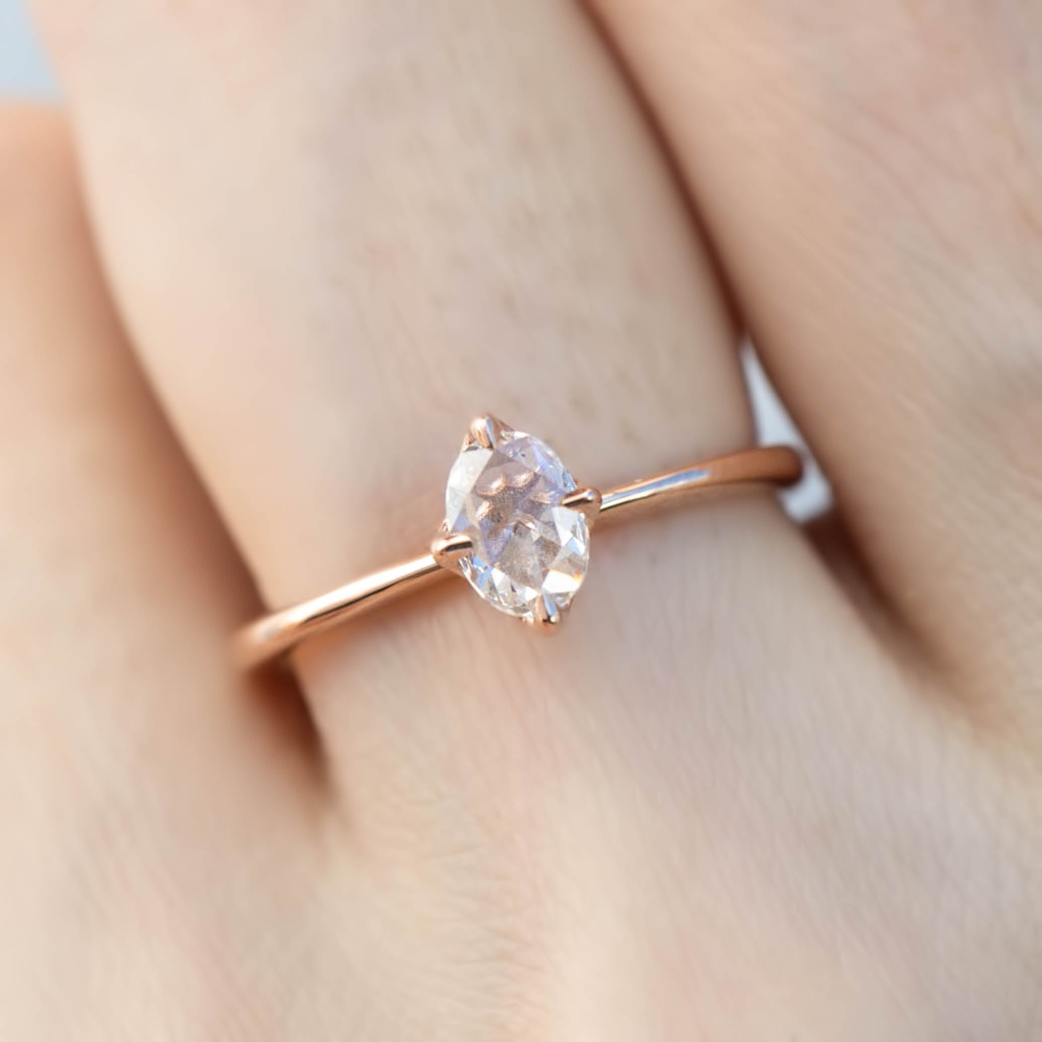 Alice Oval Rose Cut Diamond Ring
