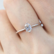 Alice Oval Rose Cut Diamond Ring
