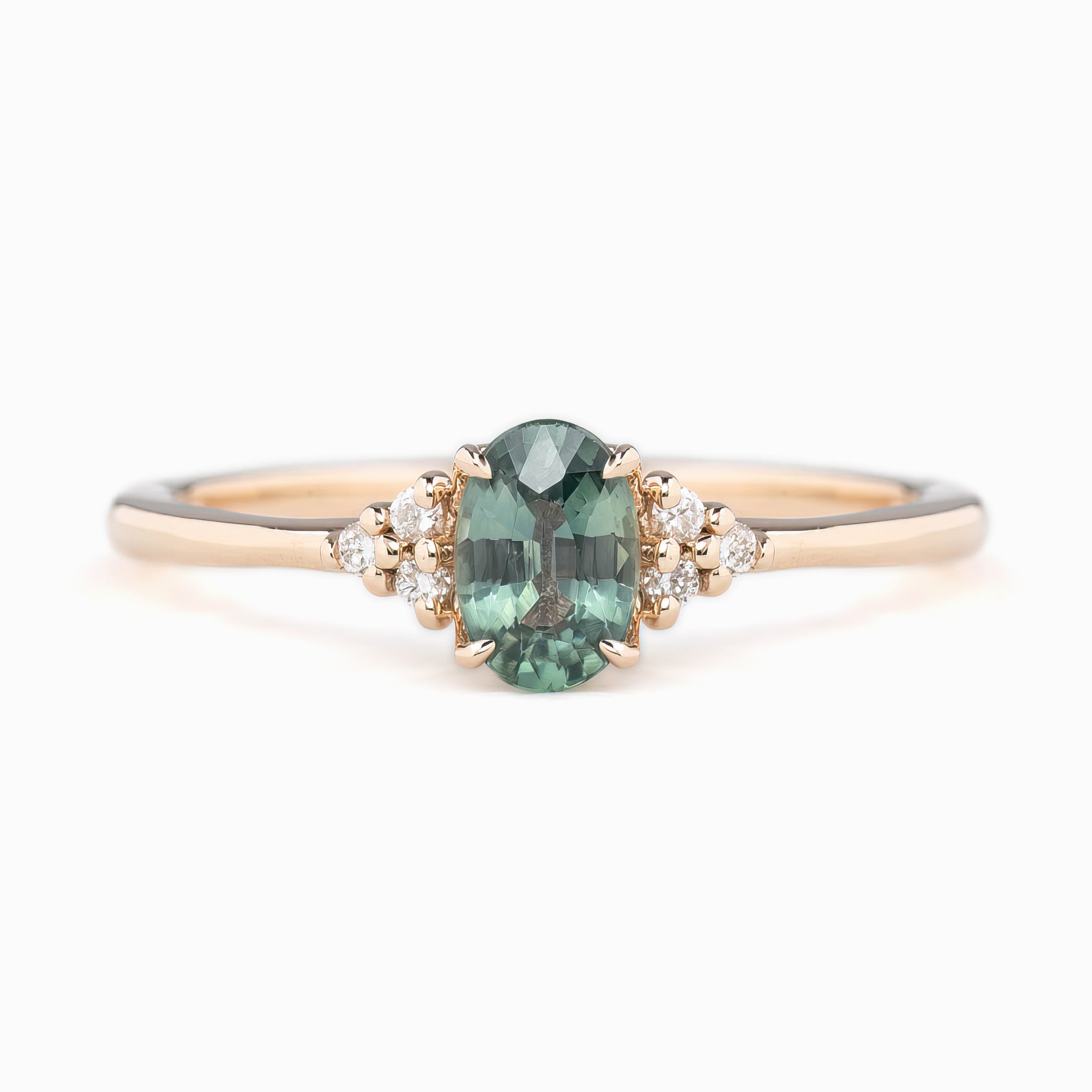 Teresa Ring, 0.50ct Green Madagascar Sapphire