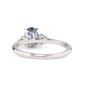 Teresa Ring 1.38ct Teal Blue Montana Sapphire, oval shape gemstone