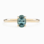 Nina Ring, 0.75ct Montana Sapphire, oval shape gemstone