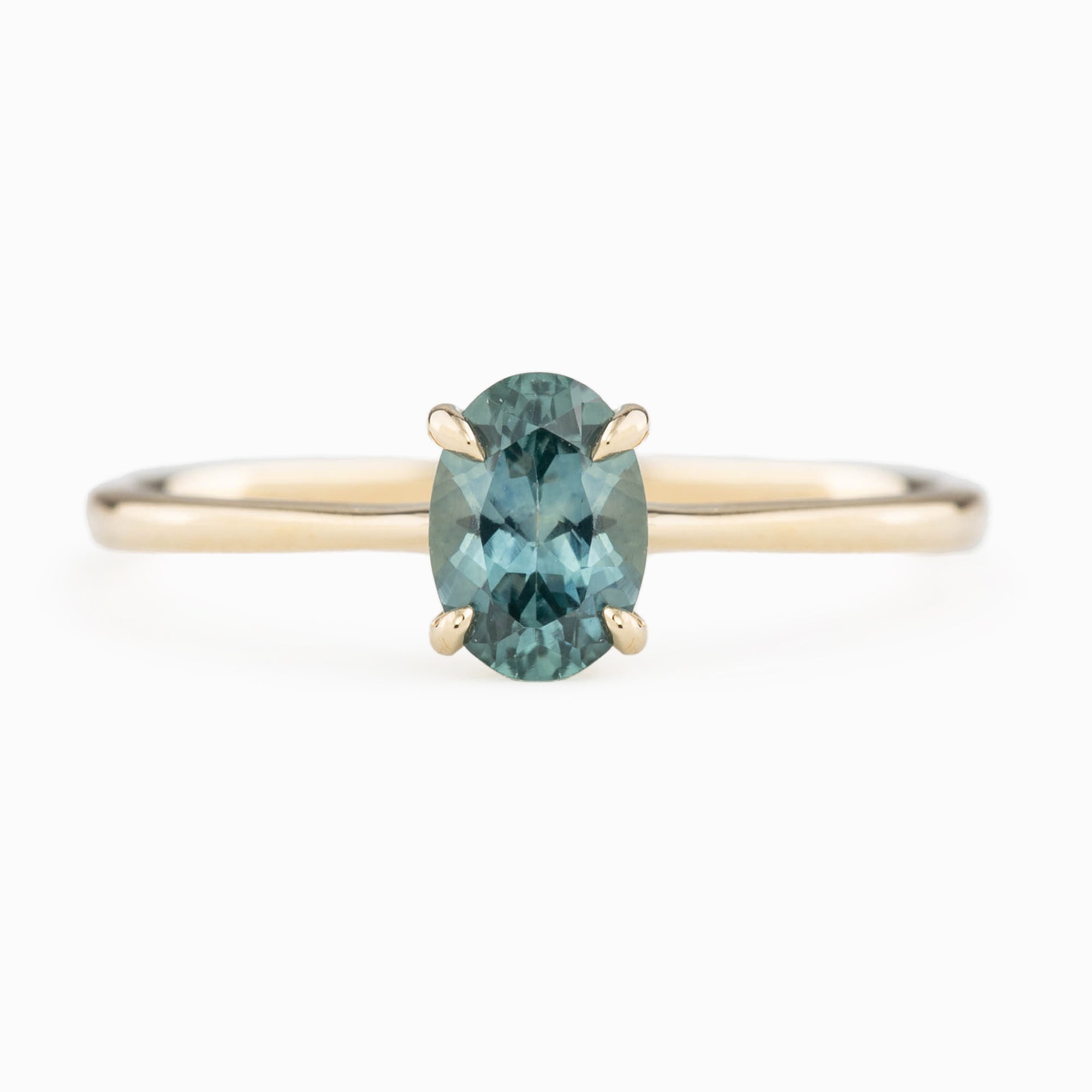 Nina Ring, 0.75ct Montana Sapphire, oval shape gemstone