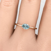 Sara Ring, 0.93ct Montana Sapphire, oval shape gemstone