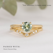 Sara Ring, 1.06ct Light Blue Green Montana Sapphire
