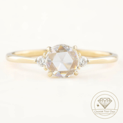 Emilie Round Rose Cut Diamond Ring