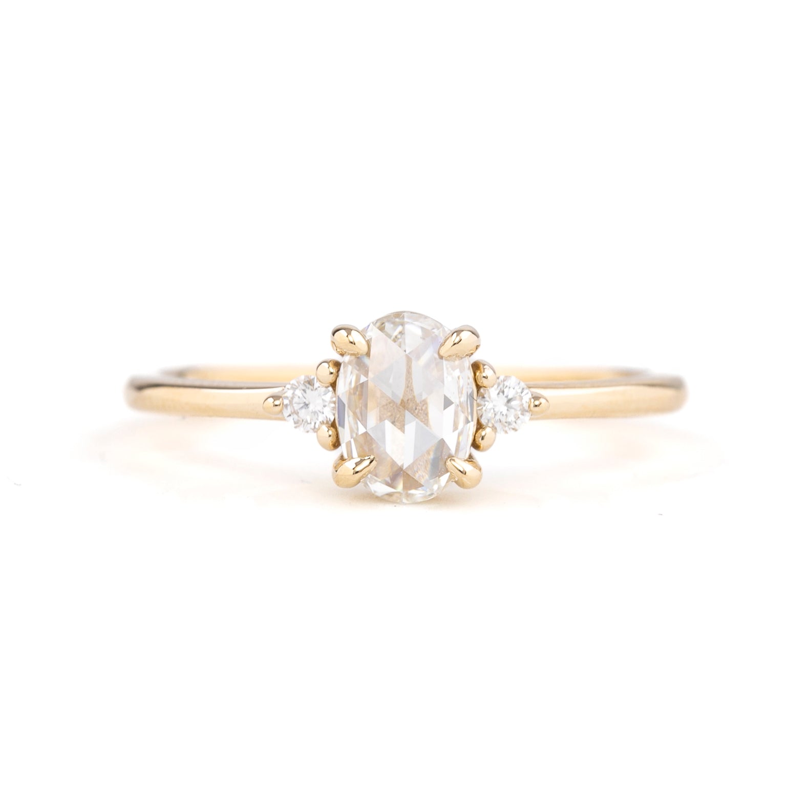 Emilie Ring 0.50ct Oval Rose Cut Diamond