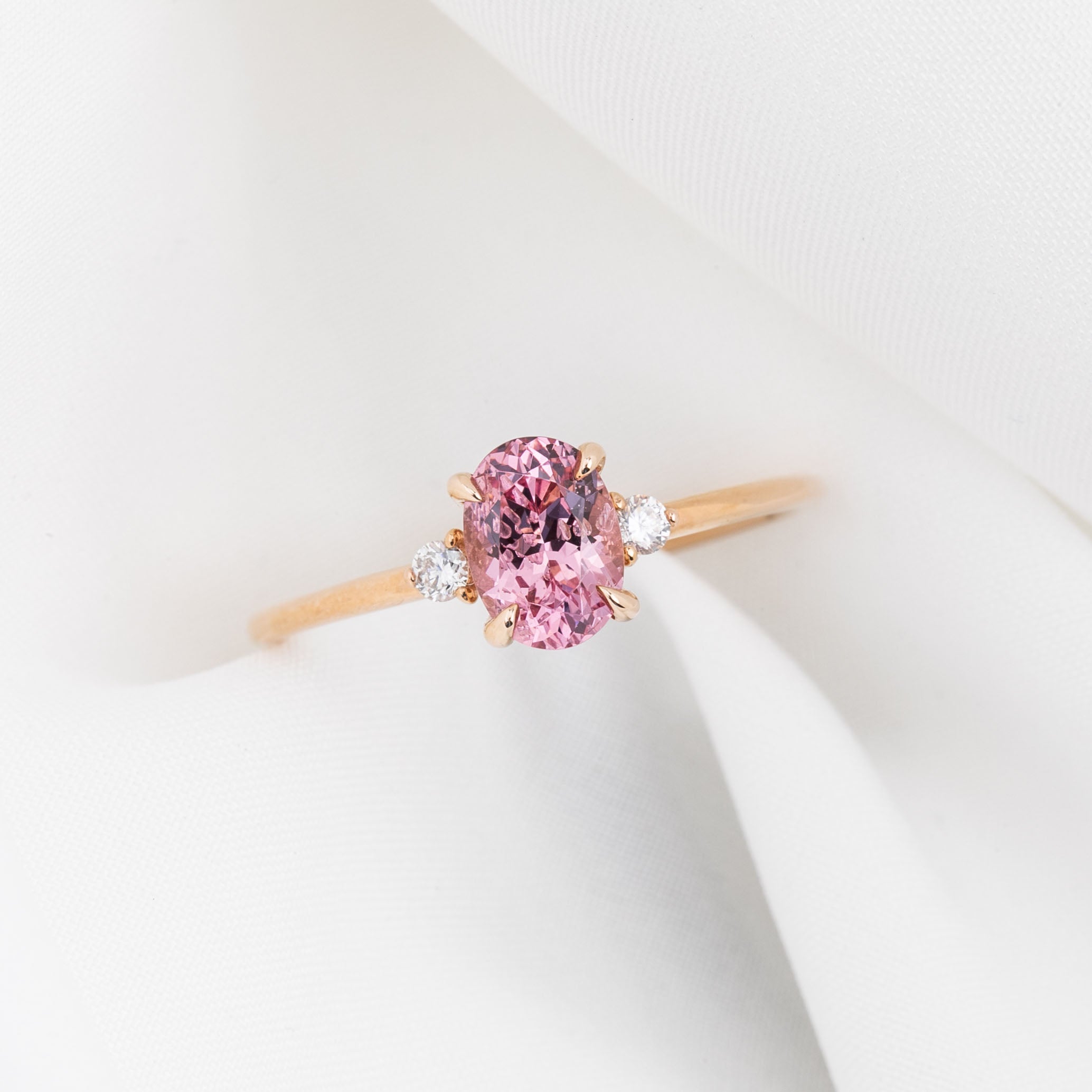 Emilie Ring 0.98ct Pink Spinel, 14K Rose Gold (One of a kind)