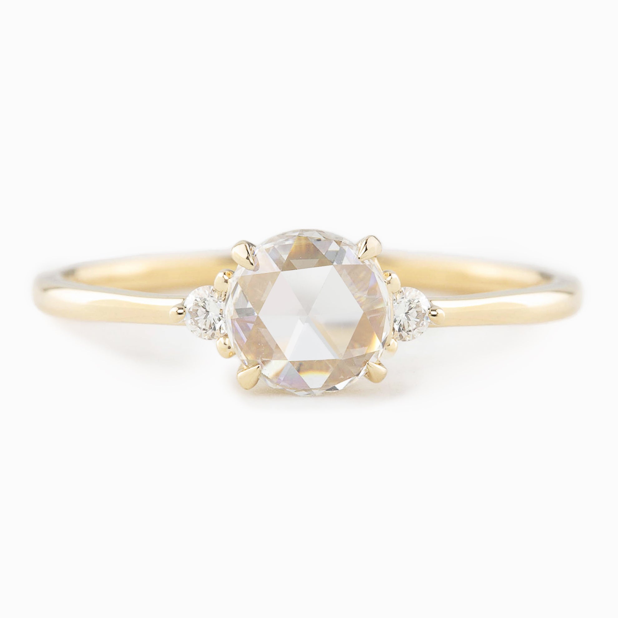 Emilie Round Rose Cut Diamond Ring