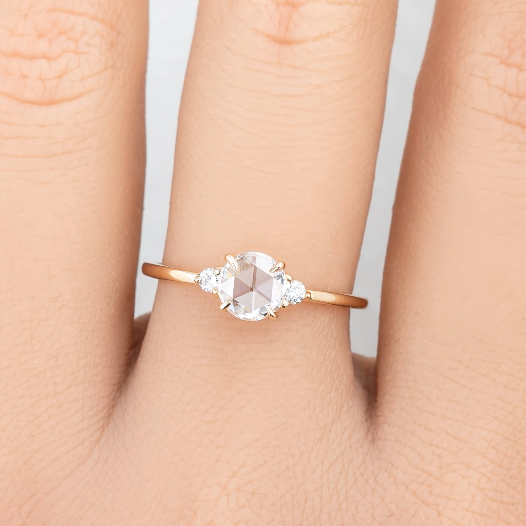 Emilie Ring, 0.50ct Round Rose Cut Diamond