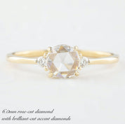 Emilie Round Rose Cut Diamond Ring
