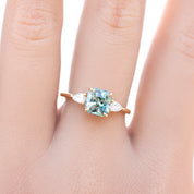 Olivia Ring, 1.79ct Light Green Srilanka Sapphire
