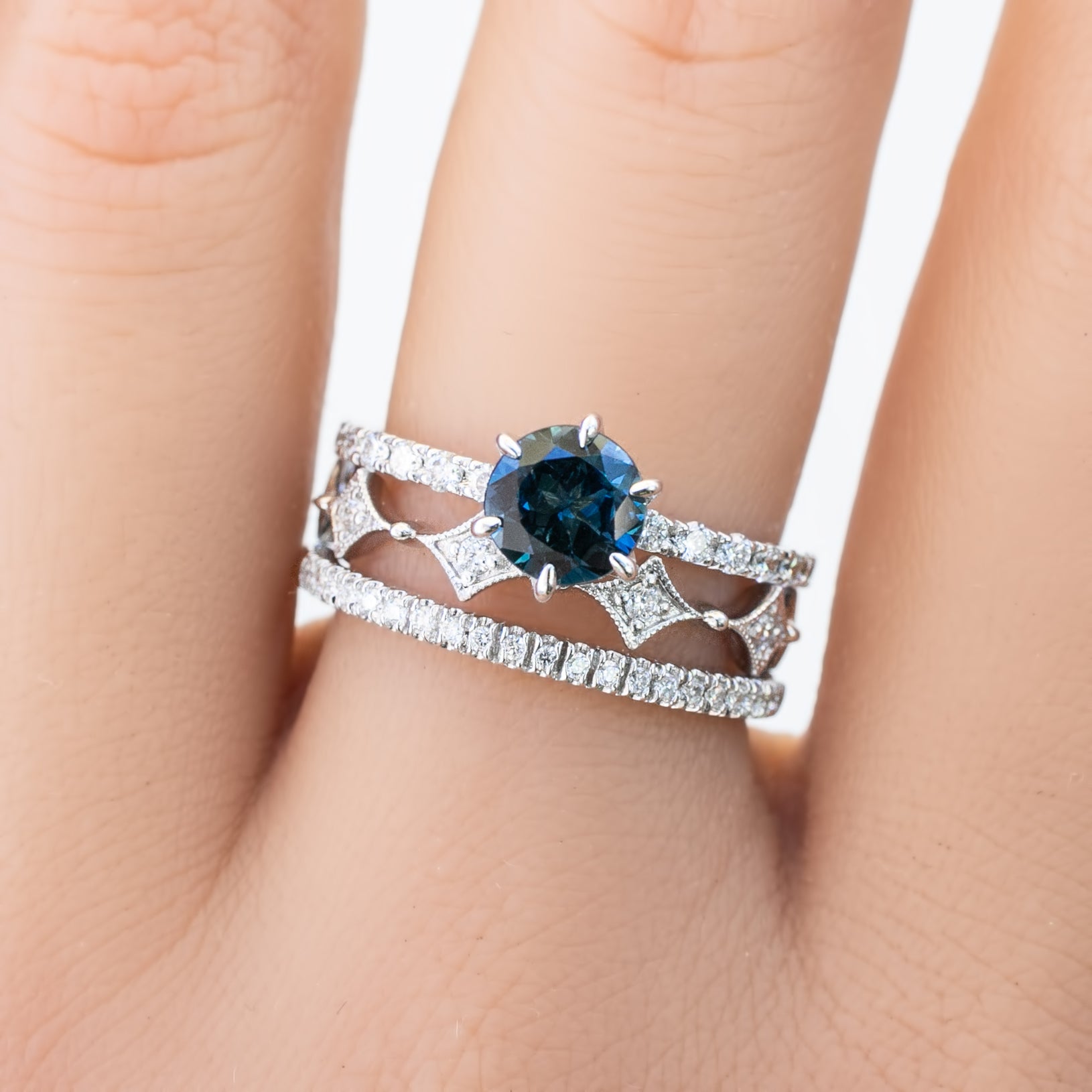 Maria Luxe Ring, 1.03ct Queensland Sapphire