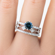 Maria Luxe Ring, 1.03ct Queensland Sapphire