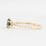 Maria Luxe Ring, 0.92ct Teal Blue Queensland Sapphire