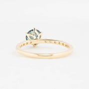Maria Luxe Ring, 0.92ct Teal Blue Queensland Sapphire