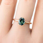 Floryn Ring, 1.38ct Queensland Sapphire, oval shape gemstone
