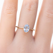 Floryn Ring, 1.22ct Unheated Sapphire, oval shape gemstone