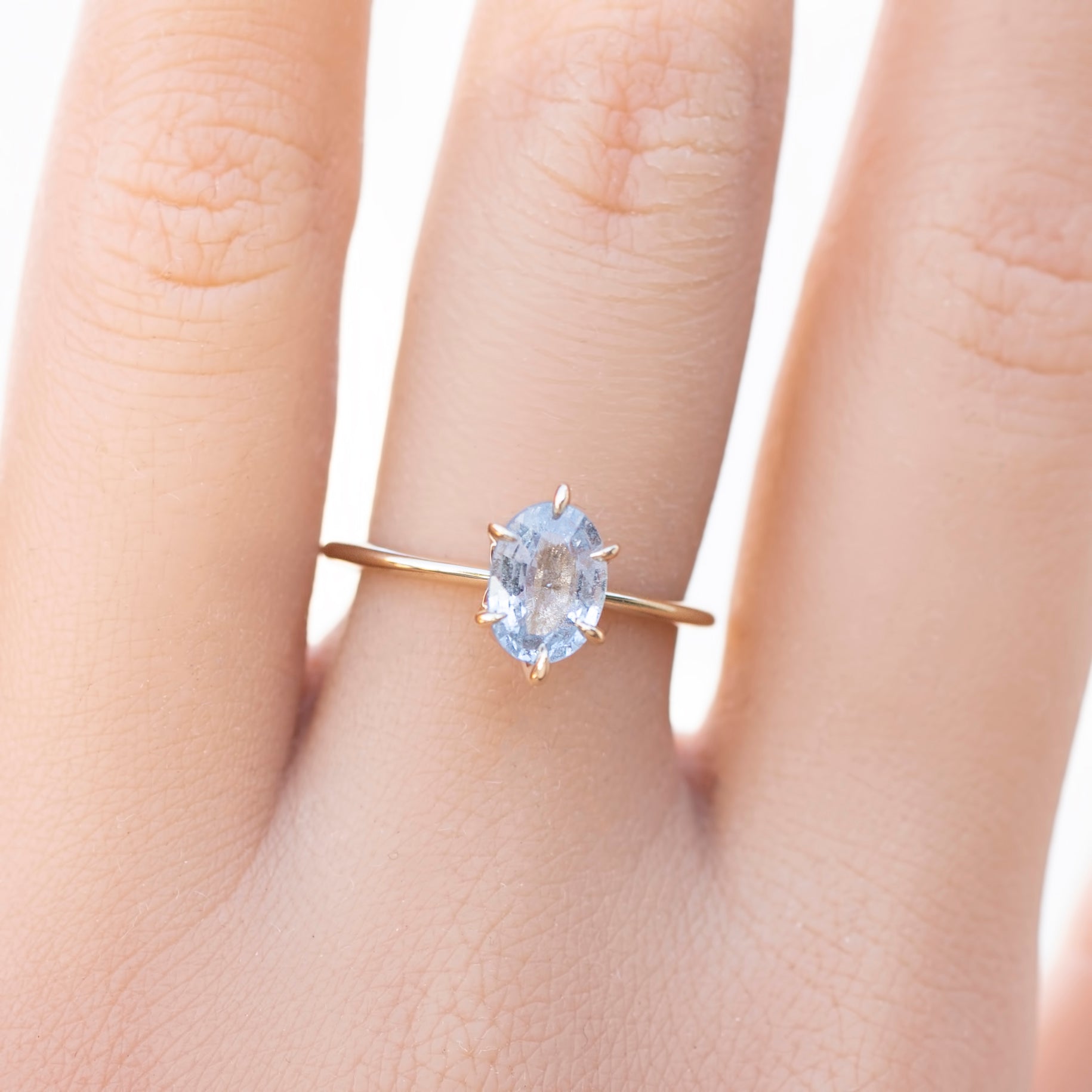 Floryn Ring, 1.22ct Unheated Sapphire, oval shape gemstone