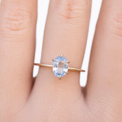 Floryn Ring, 1.22ct Unheated Sapphire, oval shape gemstone