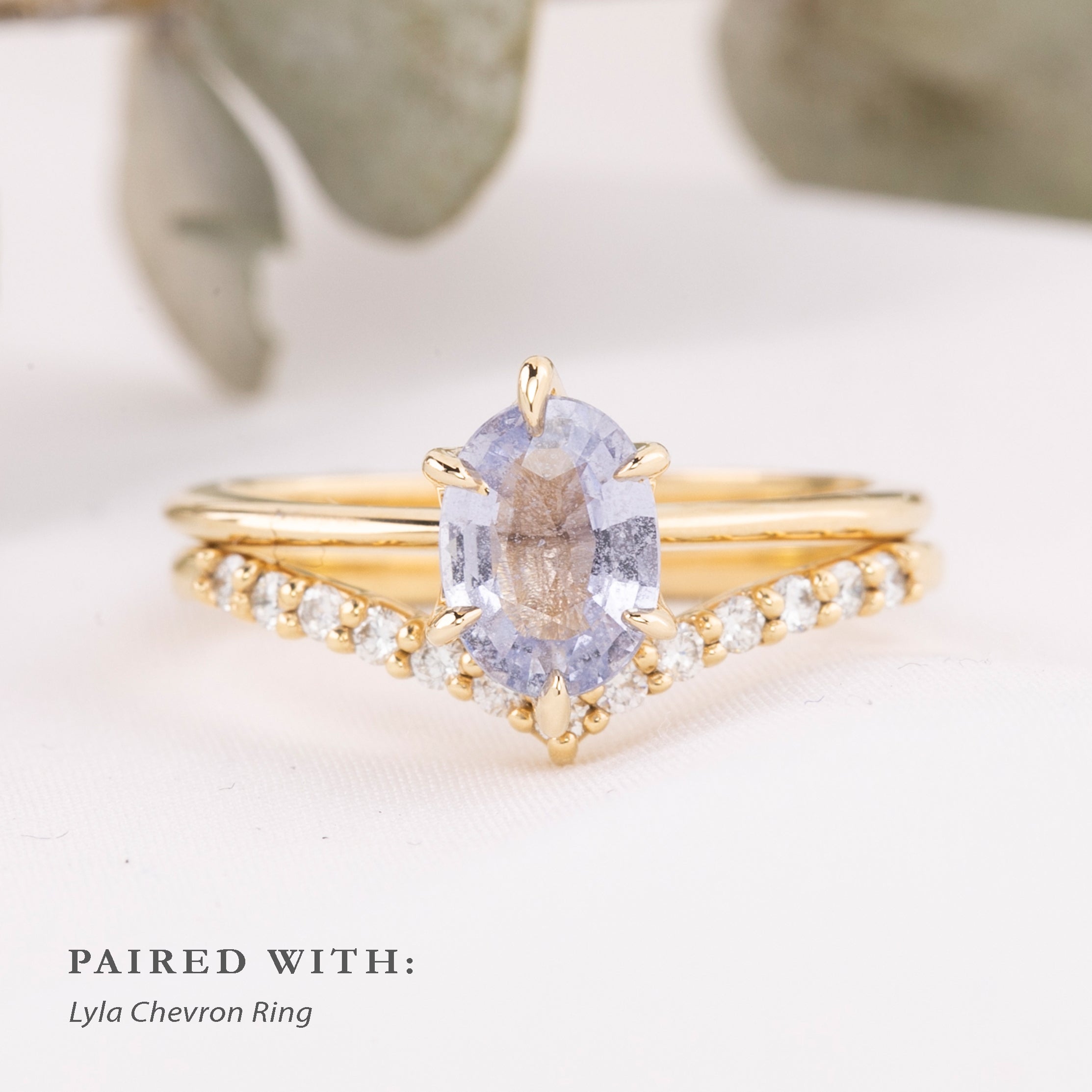 Floryn Ring, 1.22ct Unheated Sapphire, oval shape gemstone