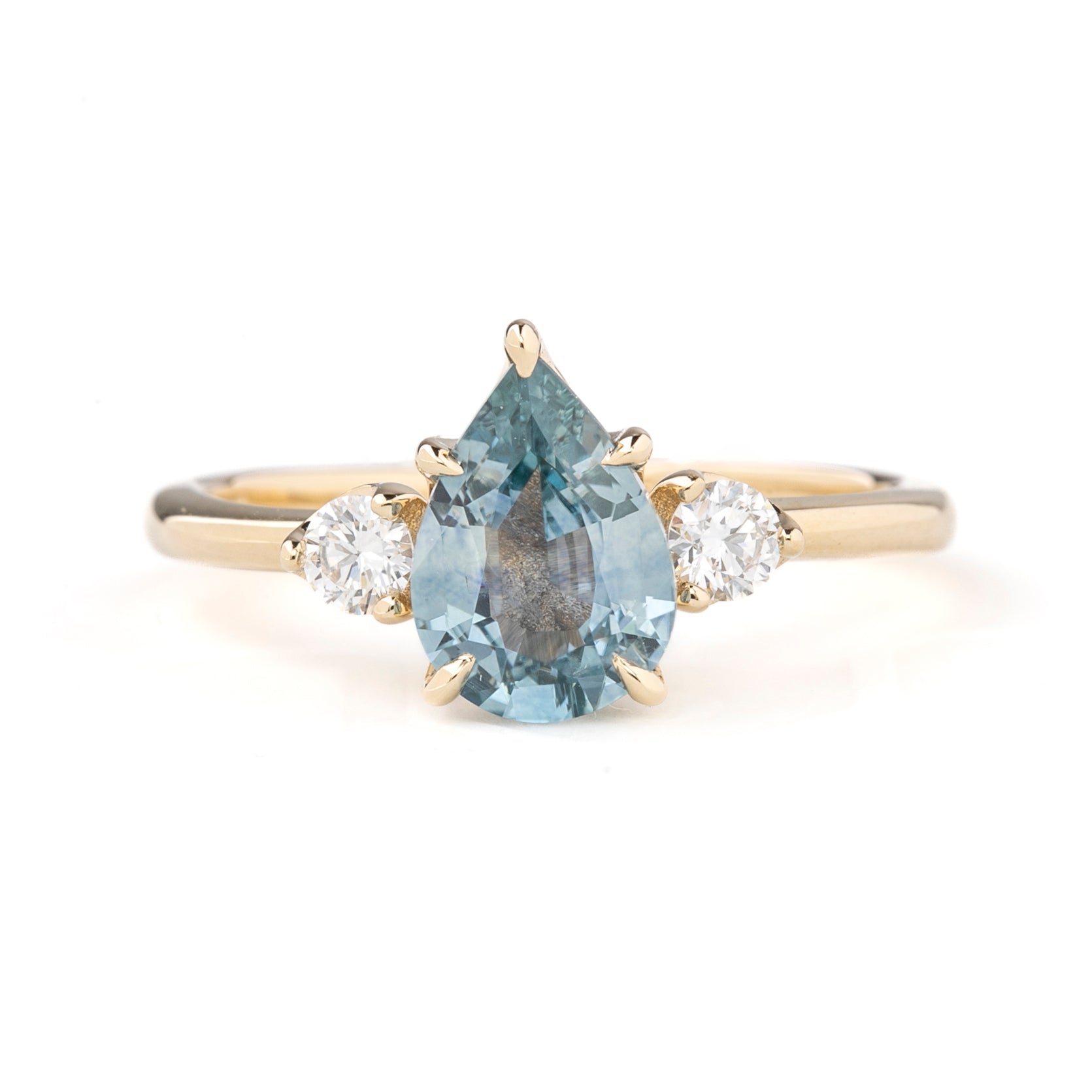 Ayana Ring, 1.53ct Blue Montana Sapphire