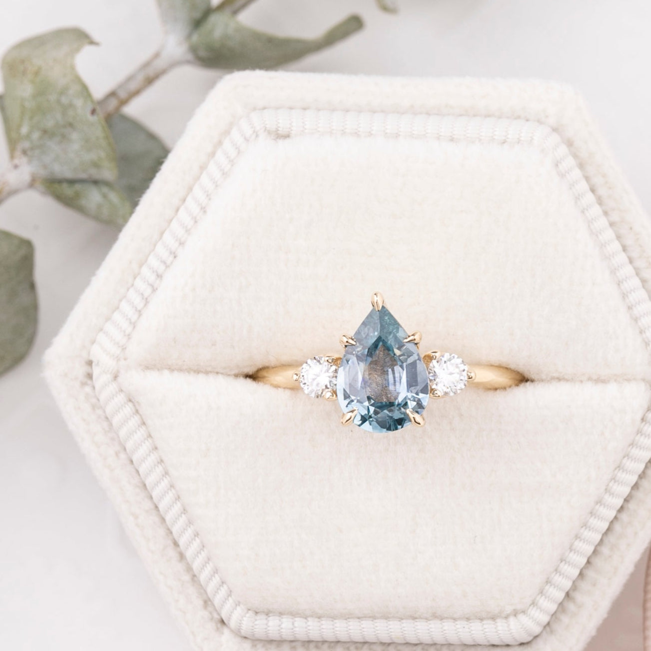 Ayana Ring, 1.53ct Blue Montana Sapphire