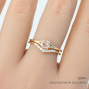 Kylie Round Rose Cut Diamond Ring