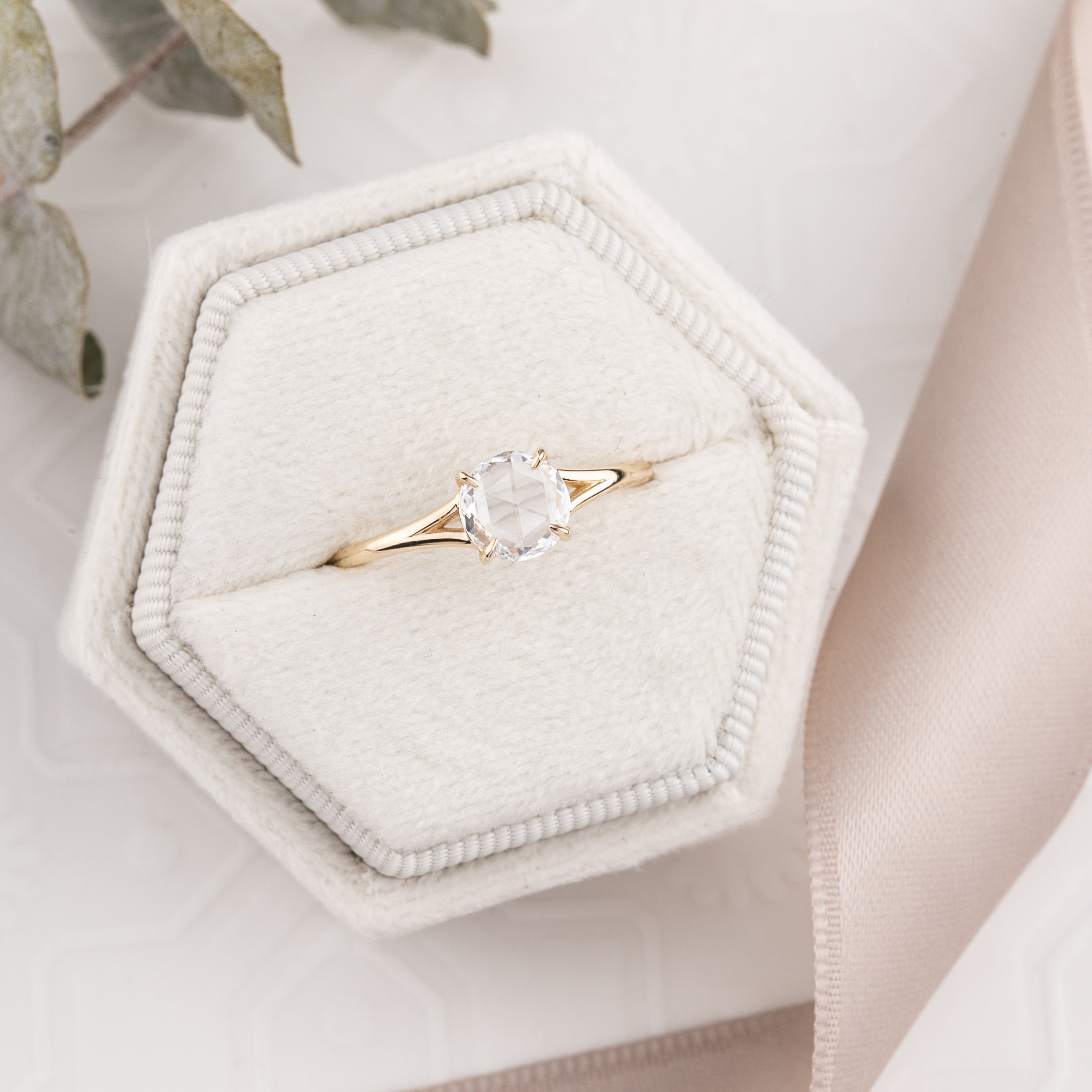 Kylie Round Rose Cut Diamond Ring