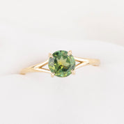 Kylie Ring, 1.31ct Green Montana Sapphire