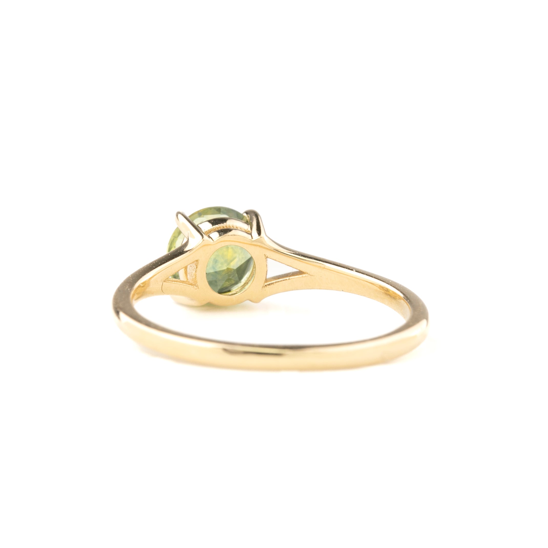 Kylie Ring, 1.31ct Green Montana Sapphire